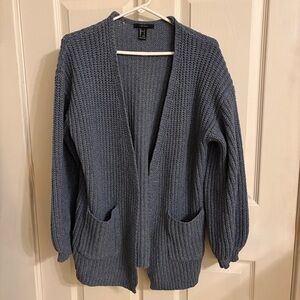 Forever 21 Dusty Blue Knit Cardigan